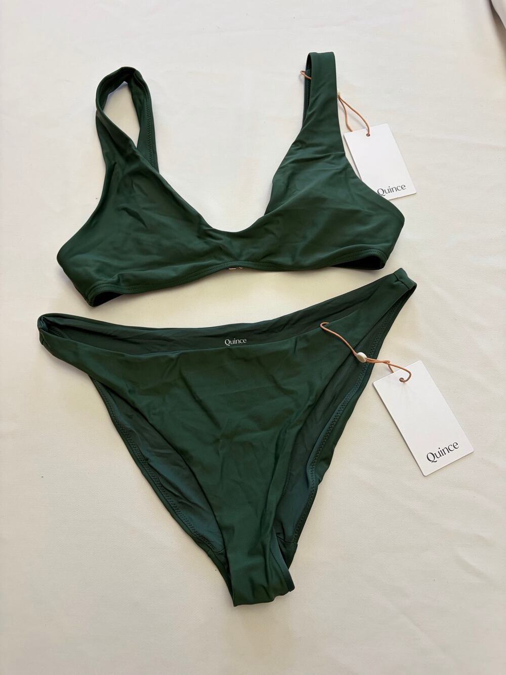 Quince Forest Green Bikini Set